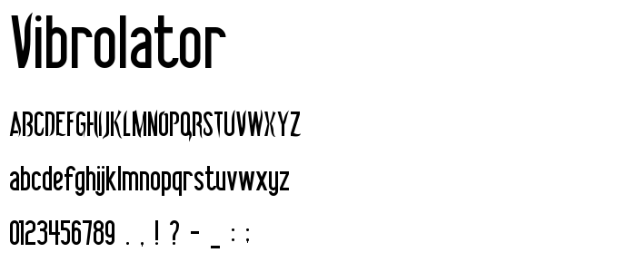 Vibrolator font